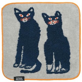 Greeting Life Miroko Machiko Hand Towel Cat MRZ-67 Gray