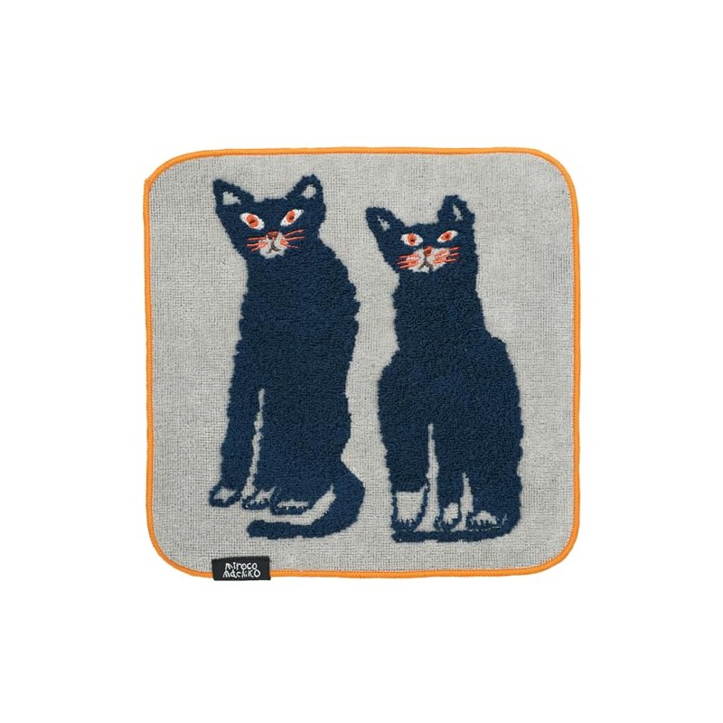 Greeting Life Miroko Machiko Hand Towel Cat MRZ-67 Gray