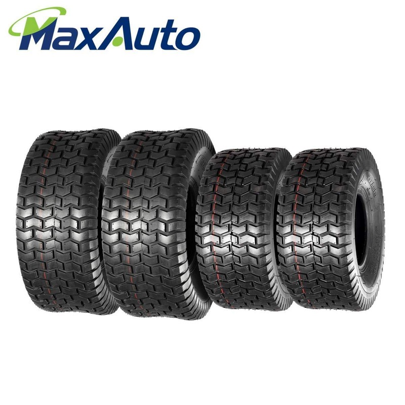 MaxAuto Lawn Mower Turf Tires 15x6-6 Front & 20x8-8 Rear