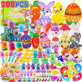 200PCS Easter Basket Stuffers for Kids,Easter Eggs Fillers,Easter Party Favors for Kids,Treasure Box Toys,Classroom Prizes