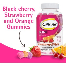 Calcio Gomitas Caltrate Gummy Bites 50 Piezas Sin Gluten Con Vitamina D3