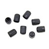 Black TPMS Plastic Tire Valve Stem Caps with Gasket Universal