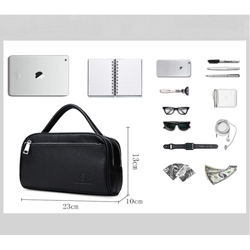 Hana Genuine Leather Second Bag, Clutch Bag, Clutch Type, Second