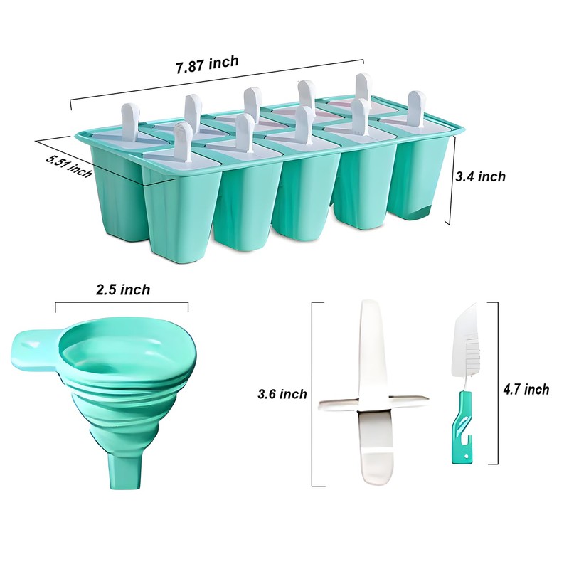 Silicone Popsicle Molds 10 Pcs Ice Pop Maker Molds with