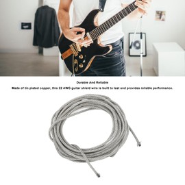 Braided Shield Cable Guitar Wire, 9.8Ft 22 AWG Guitar Pickup Hookup Wire Braided Hook Up Wire Single Conductor