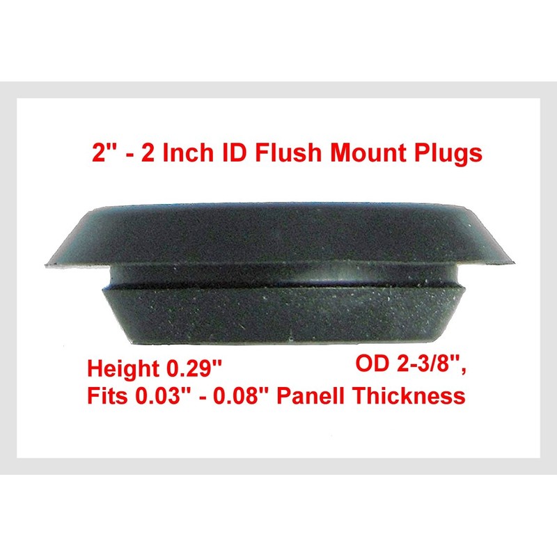 2 2 inch Flush Mount Black Plastic Body and Sheet