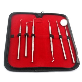 OdontoMed2011® #1 Essential Dental KIT 6 PCS ✪ Personal TARTER Scraper - Scaling Instrument, Toothpick & Oral Mouth Mirror ✪ Effective Way to Maintain Your Oral Between Dental