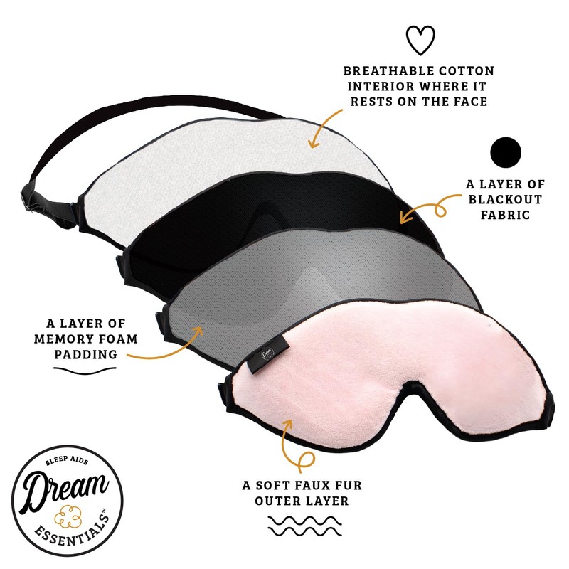Dream Essentials, Escape 3D Sleep Mask, Earplugs, Carry Pouch Set,