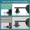 Unicozin Modern Bathroom Light Fixtures, 3 Light Vanity Lights, Black