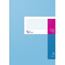 König & Ebhardt 8612061 Account Book (Column Tube – 6 Part Index Divider, A4, 210 X 297 mm – 40 LEAVES) hellblau/magenta