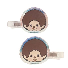 Eye Planning Monchhichi Aurora Acrylic Hair Clip Monchhic-kun H40 x W40mm (Acrylic) 0.3 x 2.2 inches (7 x 55 mm) (Hair Clip) K4101A