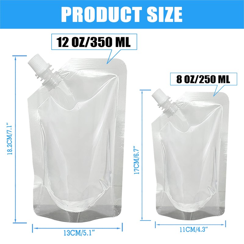 8Pcs Drinks Flasks Juice Flasks Liquor Pouch Reusable Drinking Flasks