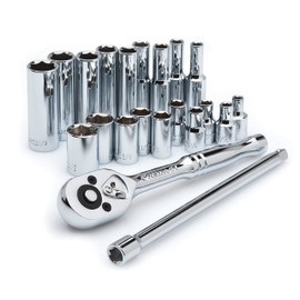 Crescent CSWS2 1/4-Inch Drive Socket Wrench Set, 21-Piece