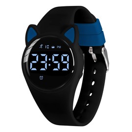 L LAVAREDO Renewed - Used Kids Watch Activity Fitness Tracker Digital Steps Counter Girls Watches Distance Calories Cat Ear Watch Gift for Kids Girls Cat Lovers Cadeaux Montre Enfant Fille