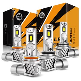 Auxbeam 9005 and 9006 Fog Lights, 500% Brightness, 1:1 Mini Size White Off-Road Fog Lights, Plug and Play