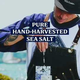 Sea Salt - 250 grams of Large Salt Flakes - Hand Harvested on Vancouver Island - Perfect for Seasoning, Baking, Cooking, and Finishing - All Natural Flaked Salt