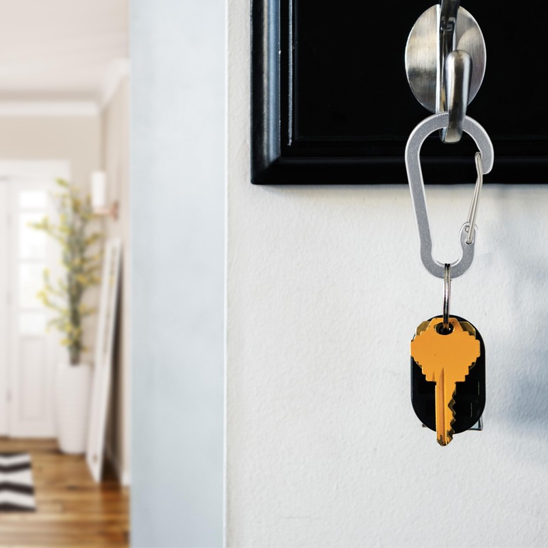 Relaxdays Carabiner, set of 30, 14 key rings, key rings,