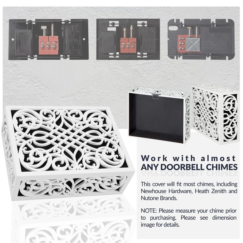 Newhouse Hardware Wooden Doorbell Chime Cover, Corinthian Design