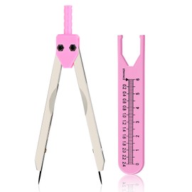 Thinp EKG Calipers ECG Caliper Measuring Tool with Ruler Black Caliper Divider for Nurse or Doctor Measuring Electrocardiographs (Pink)
