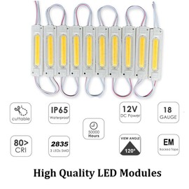 niccryle 100 pcs LED Module 12V Replacement Lights for Inflatables IP65 Waterproof LED Strip Lighting for Storefront Decorative Sign Advertising