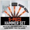 HORUSDY 5-Piece Hammer Set, 16oz and 32oz Ball Pein Hammers,
