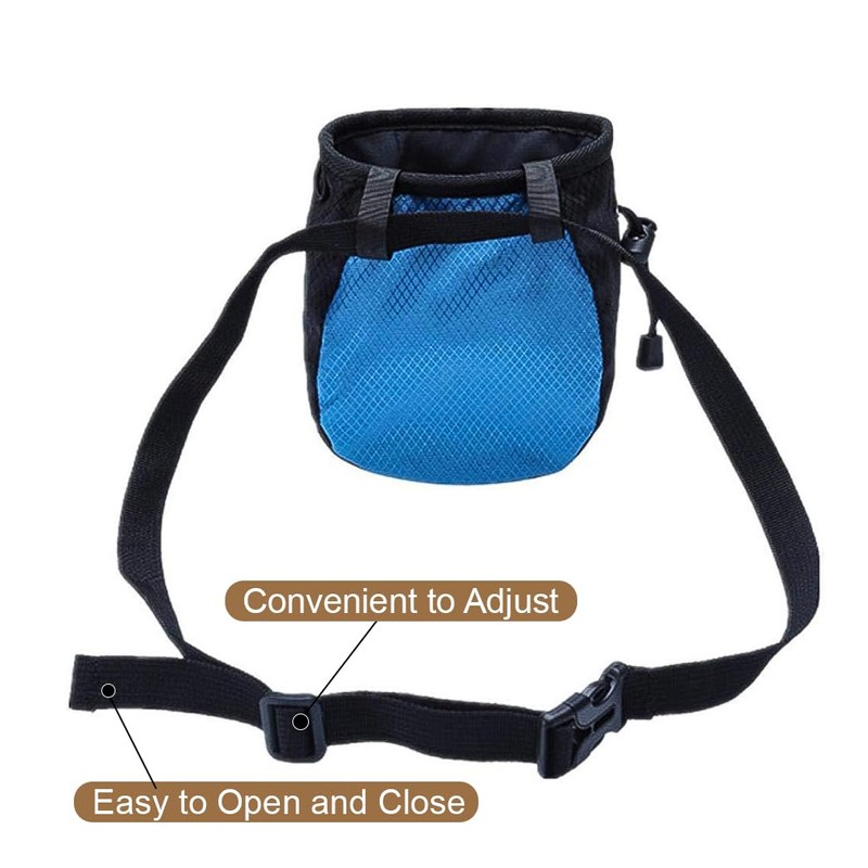FUZVOL Climbing Chalk Bag Blue Bucket Magnesium Chalk Bag with