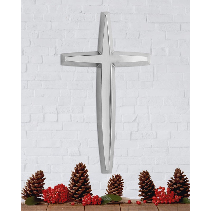 Nambe Wall Cross | Holiday Symbol for Christmas Décor, Wedding,