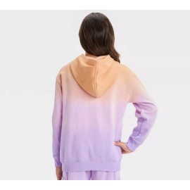 Art Class Girls' Oversized Fleece Graphic Pullover Sweatshirt - art class™ Peach S 6/7