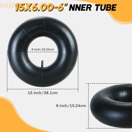 weyleity 2 Pack 15x6.00-6 Inner Tube | Durable Replacement Tire Tubes with TR-13 Valve Stem for Lawn Mowers, Go Karts, ATVs, Yard Tractors, Wheelbarrows, Golf Carts