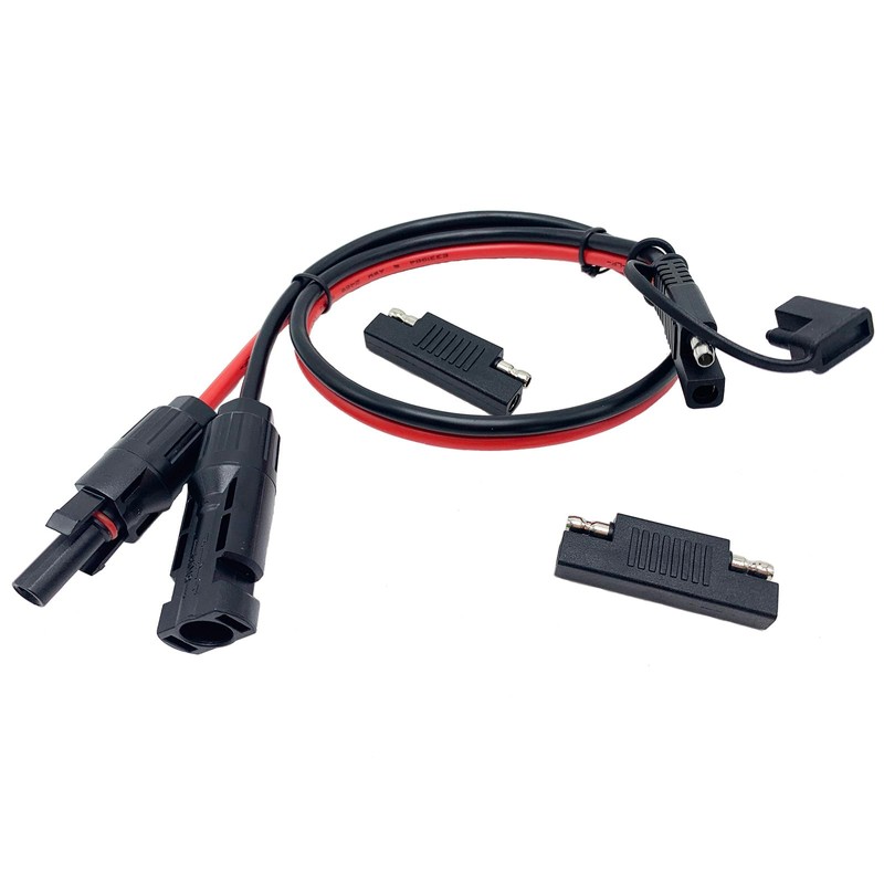 WBGADAM 0.6M 12AWG MC4 Solar Panel Connector to SAE Adapter