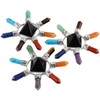 Nupuyai Energy Generator Pyramid 7 Chakra Points with Obsidian Crystal