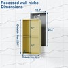Neodrain Shower Niche Double Shelf Stainless Steel No Tile Needed