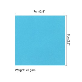 MECCANIXITY 100 Sheet Origami Paper Double Sided Aquamarine Blue 2.5x2.5 Inch Square Sheet for Art Craft Project, Beginners, Gift Decoration