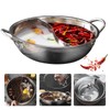 Futchoy 1 Pcs Stainless Steel Hot Pot 4L Round Hot