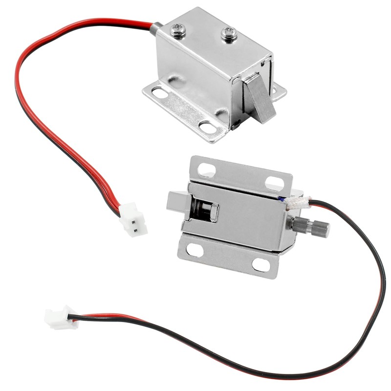 Bonsicoky DC 12V 0.43A Electromagnetic Solenoid Lock, Mini Slim Electric