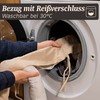 Draught Stopper, Beige, 90 cm, Washable Cover, Weight: 1 kg,