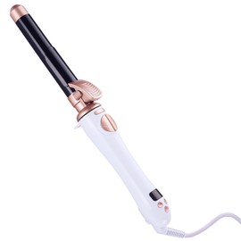 Curling Iron 1-Inch, Automatic Curling Wand with Ceramic Coating and Wide Voltage, Rotating Curling Iron with Multi-Temp Adjustable for Short and Long Hair (Gold)