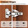 Probrico 25 Pairs/50 Pack Soft Opening Kitchen Cabinet Hinges. Satin