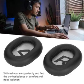 ASHATA Ersatz Ohrpolster für Plantronics Backbeat Pro 2, für Plantronics Voyager 8200 UC, Protein Leder Memory Schaum, Universelle Ersatz Ohrpolster, für Gamer