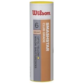 Wilson Unisex - Adult SMASHSTAR 6 Tube YE 78 Badminton Shuttles, Yellow, One Size