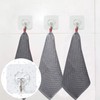 NINVVS 4pcs kitchen towels 2pcs Transparent Hooks, Highly Absorbent, Soft