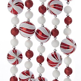 Kurt S. Adler H9563 Garland, Red/White