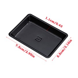 QJFCare 100Pcs Rectangle Disposable Sauce Dishes, Mini Dipping Dessert Plates Sauce Dishes Soup Plate Soy Sauce Dishes Seasoning Dish Appetizer Plates for Home Restaurant - Black