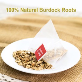 FullChea FullChea - Burdock Root Tea Bags, 40 Teabags, 2.5g/bag - Premium Burdock Root - Non-GMO - Naturally Caffeine-free Herbal Tea - Aid in Digestion & Improving Liver Health