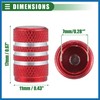 A ABSOPRO Universal Tire Valve Stem Caps, 17mm, Aluminum Alloy,