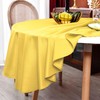 MEANMOY Yellow 210 GSM Water & Stain Resistant Round Tablecloth