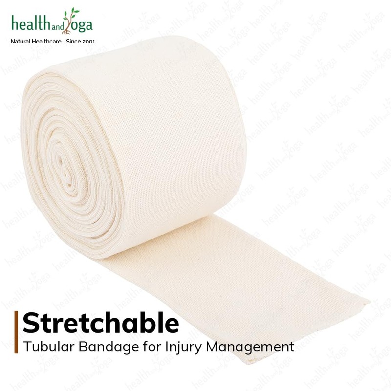 SoulGenie コットンメリヤススリーブロール、自然伸縮性の原料 - 快適な摩耗、汗吸収性 - 臭い、そして残留物が蓄積するのを防ぎます - 下およびオーバーキャストの包帯摩耗（幅3インチ） 3インチ（1のパック）