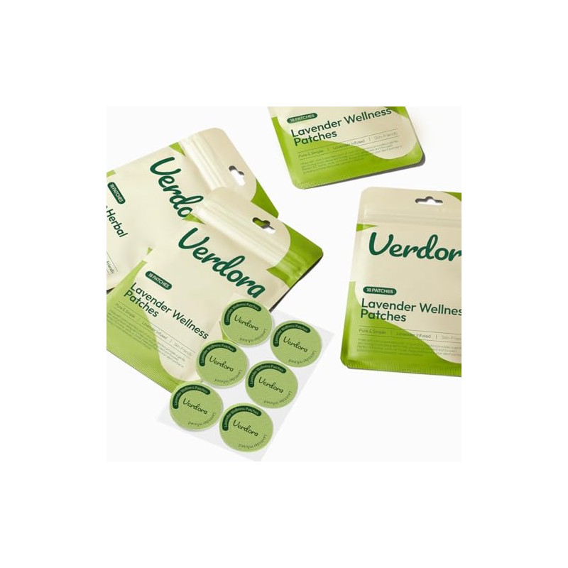 VERDORA Parches Aromáticos de Lavanda para Uso Externo, 18 Unidades