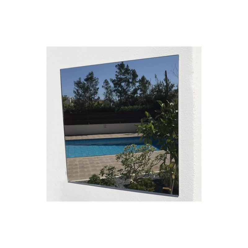 Super Cool Creations Square Garden Mirrors-20cm-Silver - Mirror