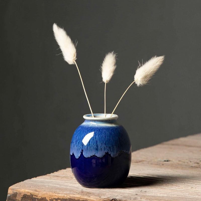 Daittin 3-Piece Ceramic Vase Set - Small Bud Vases for